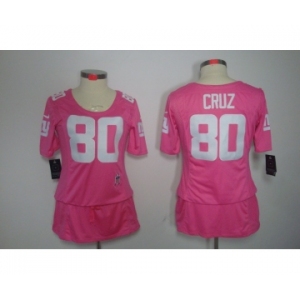 nike women nfl jerseys new york giants #80 cruz pink[breast cancer awareness]