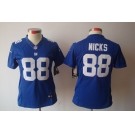 nike women nfl jerseys new york giants #88 nicks blue[nike limited]