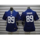 nike women nfl jerseys new york giants #89 bavado blue[nike limited]