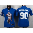 nike women nfl jerseys new york giants #90 pierre-paul blue[portrait fashion]