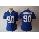 nike women nfl jerseys new york giants #90 pierre.paul blue[nike limited]