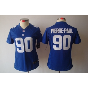 nike women nfl jerseys new york giants #90 pierre.paul blue[nike limited]