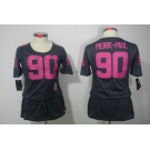 nike women nfl jerseys new york giants #90 pierre.paul dk.grey[breast cancer awareness]