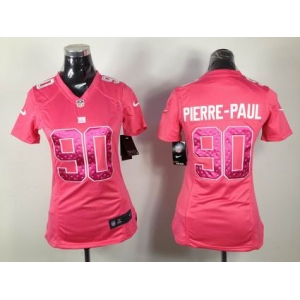 nike women nfl jerseys new york giants #90 pierre.paul pink[nike]