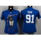 nike women nfl jerseys new york giants #91 tuck blue[portrait fashion]