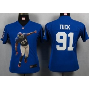 nike women nfl jerseys new york giants #91 tuck blue[portrait fashion]