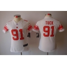 nike women nfl jerseys new york giants #91 tuck white[nike limited]