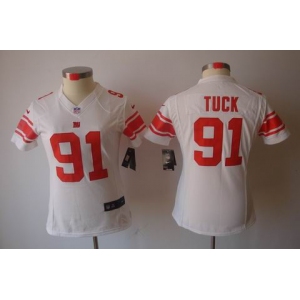 nike women nfl jerseys new york giants #91 tuck white[nike limited]