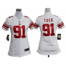 nike women nfl jerseys new york giants #91 tuck white[nike]