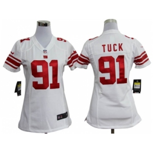 nike women nfl jerseys new york giants #91 tuck white[nike]