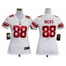 nike women nike nfl jerseys new york giants #88 nicks white[nike]