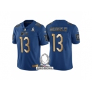 Youth New York Giants #13 Odell Beckham Jr NFC 2017 Pro Bowl Blue Gold Limited Jersey