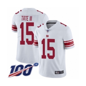 Youth New York Giants #15 Golden Tate III White Vapor Untouchable Limited Player 100th Season Football Jersey