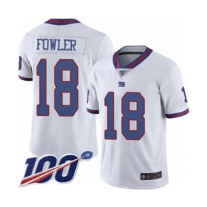 Youth New York Giants #18 Bennie Fowler Limited White Rush Vapor Untouchable 100th Season Football Jersey