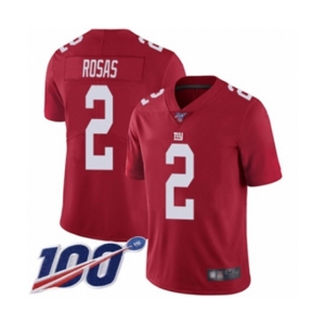 Youth New York Giants #2 Aldrick Rosas Red Limited Red Inverted Legend 100th Season Football Jersey