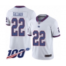 Youth New York Giants #22 Wayne Gallman Limited White Rush Vapor Untouchable 100th Season Football Jersey