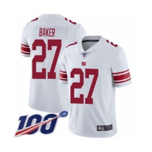 Youth New York Giants #27 Deandre Baker White Vapor Untouchable Limited Player 100th Season Football Jersey