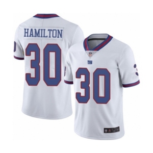 Youth New York Giants #30 Antonio Hamilton Limited White Rush Vapor Untouchable Football Jersey