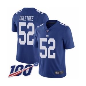 Youth New York Giants #52 Alec Ogletree Royal Blue Team Color Vapor Untouchable Limited Player 100th Season Football Jersey