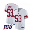 Youth New York Giants #53 Oshane Ximines White Vapor Untouchable Limited Player 100th Season Football Jersey