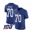 Youth New York Giants #70 Kevin Zeitler Royal Blue Team Color Vapor Untouchable Limited Player 100th Season Football Jersey