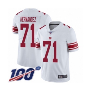Youth New York Giants #71 Will Hernandez White Vapor Untouchable Limited Player 100th Season Football Jersey