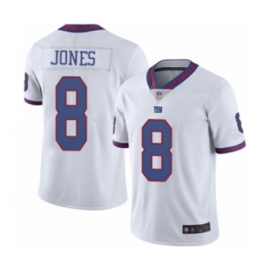 Youth New York Giants #8 Daniel Jones Limited White Rush Vapor Untouchable Football Jersey
