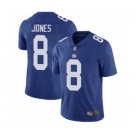 Youth New York Giants #8 Daniel Jones Royal Blue Team Color Vapor Untouchable Limited Player Football Jersey