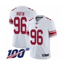 Youth New York Giants #96 Kareem Martin White Vapor Untouchable Limited Player 100th Season Football Jersey