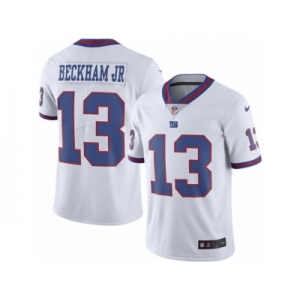 Youth Nike New York Giants #13 Odell Beckham Jr Limited White Rush NFL Jersey