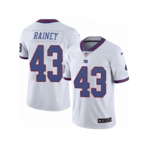 Youth Nike New York Giants #43 Bobby Rainey Limited White Rush NFL Jersey