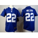 nike youth nfl jerseys new york giants #22 wilson blue[nike]