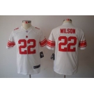 nike youth nfl jerseys new york giants #22 wilson white[nike limited]
