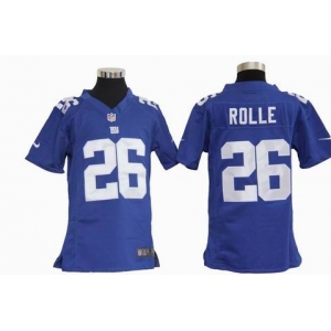 nike youth nfl jerseys new york giants #26 rolle blue[nike]