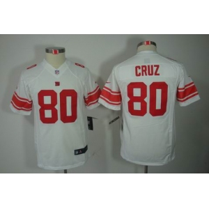 nike youth nfl jerseys new york giants #80 cruz white[nike limited]