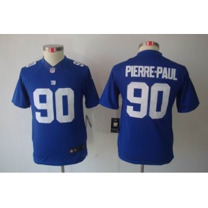 nike youth nfl jerseys new york giants #90 pierre.paul blue[nike limited]