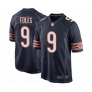 Men Nick  #9 Foles Chicago Bears Game Team Color Jersey - Navy