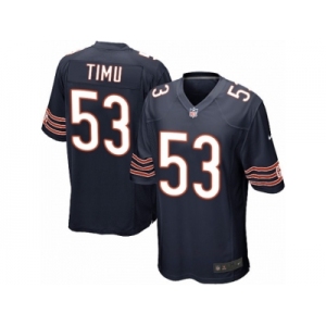 Men Nike Chicago Bears #53 John Timu Game Navy Blue Team Color NFL Jersey