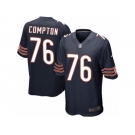 Men Nike Chicago Bears #76 Tom Compton Game Navy Blue Team Color NFL Jersey