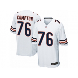 Men Nike Chicago Bears #76 Tom Compton Game White NFL Jersey