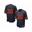 Men's Nike Chicago Bears #30 D.J. Moore Game Navy Blue 1940s Throwback Alternate NFL Jersey