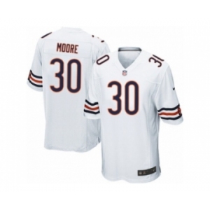 Men's Nike Chicago Bears #30 D.J. Moore Game White NFL Jersey