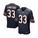 Men's Nike Chicago Bears #33 Jeremy Langford Game Navy Blue Team Color NFL Jersey