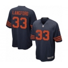 Men's Nike Chicago Bears #33 Jeremy Langford Game Navy Blue Throwback Alternate NFL Jersey