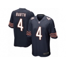 Men's Nike Chicago Bears #4 Connor Barth Game Navy Blue Team Color NFL Jersey