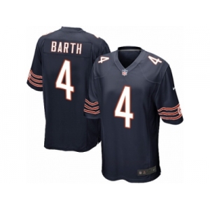 Men's Nike Chicago Bears #4 Connor Barth Game Navy Blue Team Color NFL Jersey