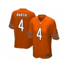 Men's Nike Chicago Bears #4 Connor Barth Game Orange Alternate NFL Jersey