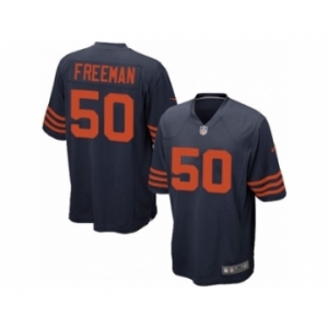 Men's Nike Chicago Bears #50 Jerrell Freeman Game Navy Blue 1940s Throwback Alternate NFL Jersey