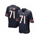 Men's Nike Chicago Bears #71 Josh Sitton Game Navy Blue Team Color NFL Jersey