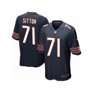 Men's Nike Chicago Bears #71 Josh Sitton Game Navy Blue Team Color NFL Jersey